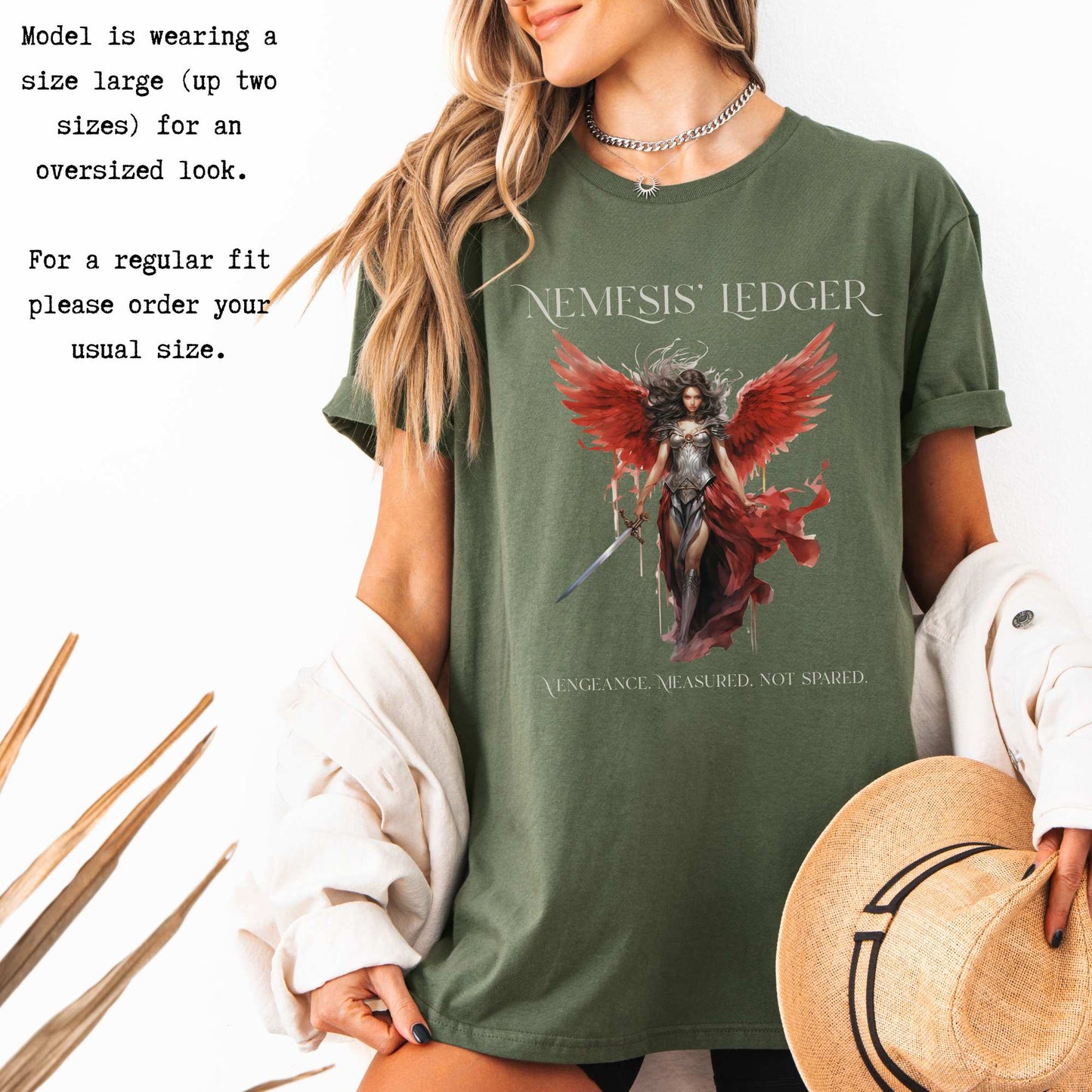 Nemesis' Ledger T-Shirt – Goddess of Justice Tee T-Shirt The Mystic Eden Bookish Book Lovers