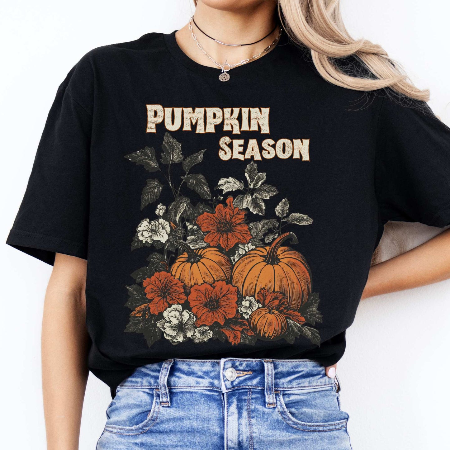Pumpkin Season Halloween Fall Tee Black / S T-Shirt The Mystic Eden Bookish Book Lovers