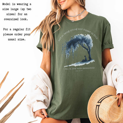 And So Being Young Edgar Allan Poe Shirt T-Shirt The Mystic Eden Bookish Book Lovers