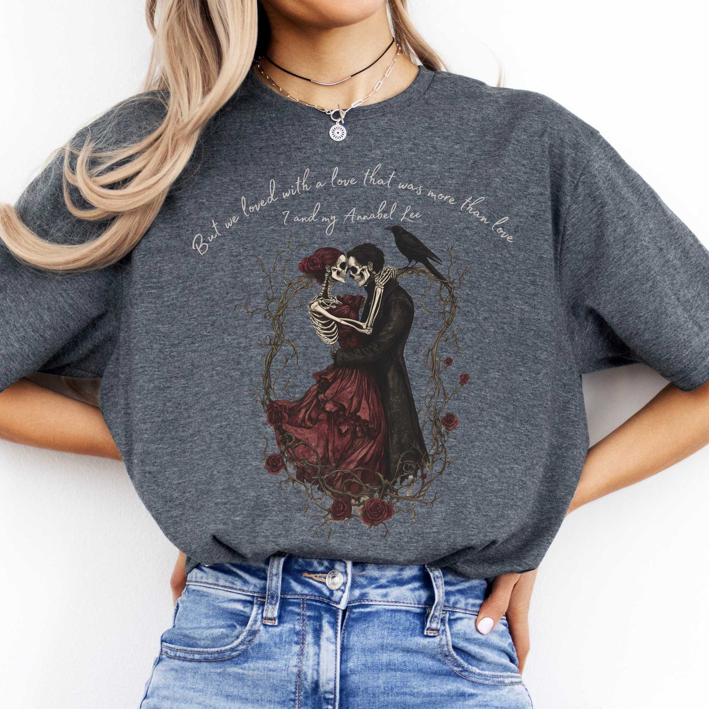 Annabel Lee Edgar Allan Poe Shirt Dark Heather / S T-Shirt The Mystic Eden Bookish Book Lovers