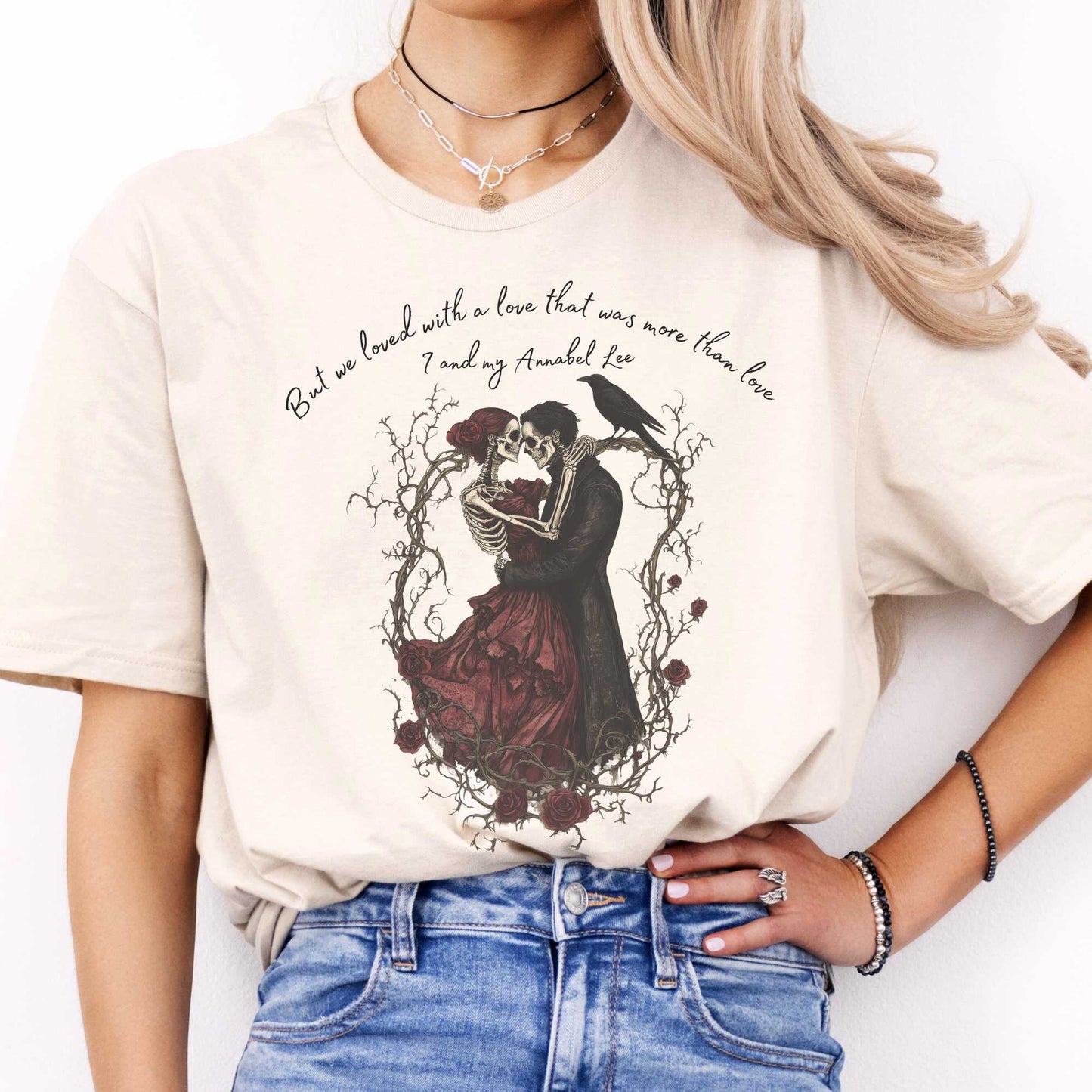 Annabel Lee Edgar Allan Poe Shirt Natural / S T-Shirt The Mystic Eden Bookish Book Lovers