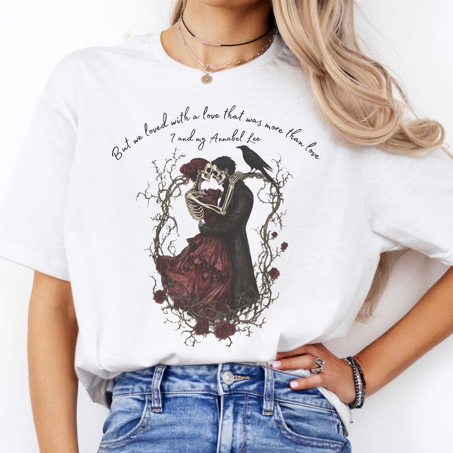 Annabel Lee Edgar Allan Poe Shirt White / S T-Shirt The Mystic Eden Bookish Book Lovers