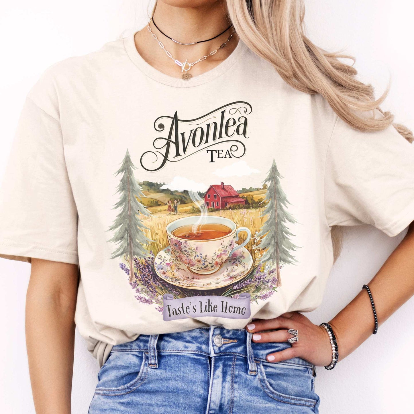 Anne of Green Gables Avonlea Tea Shirt Natural / S T-Shirt The Mystic Eden Bookish Book Lovers