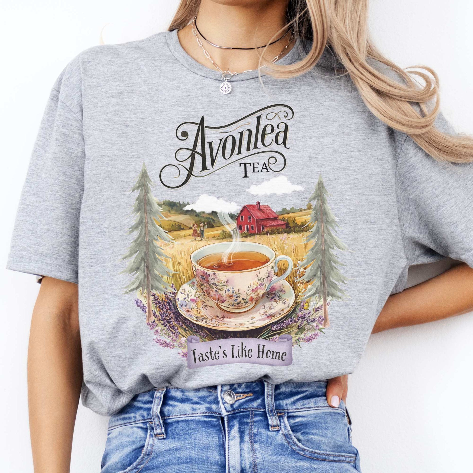 Anne of Green Gables Avonlea Tea Shirt Sport Grey / S T-Shirt The Mystic Eden Bookish Book Lovers
