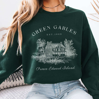 Anne of Green Gables Prince Edward Island Sweatshirt Forest Green / S Sweatshirt The Mystic Eden Bookish Book Lovers