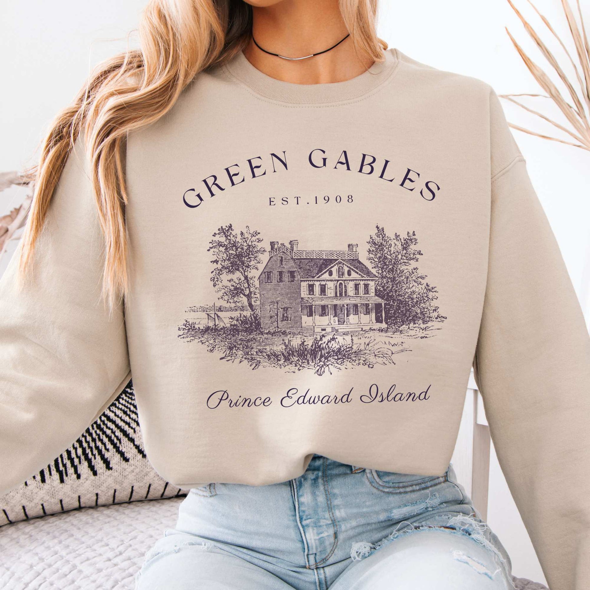 Anne of Green Gables Prince Edward Island Sweatshirt Sand / S Sweatshirt The Mystic Eden Bookish Book Lovers