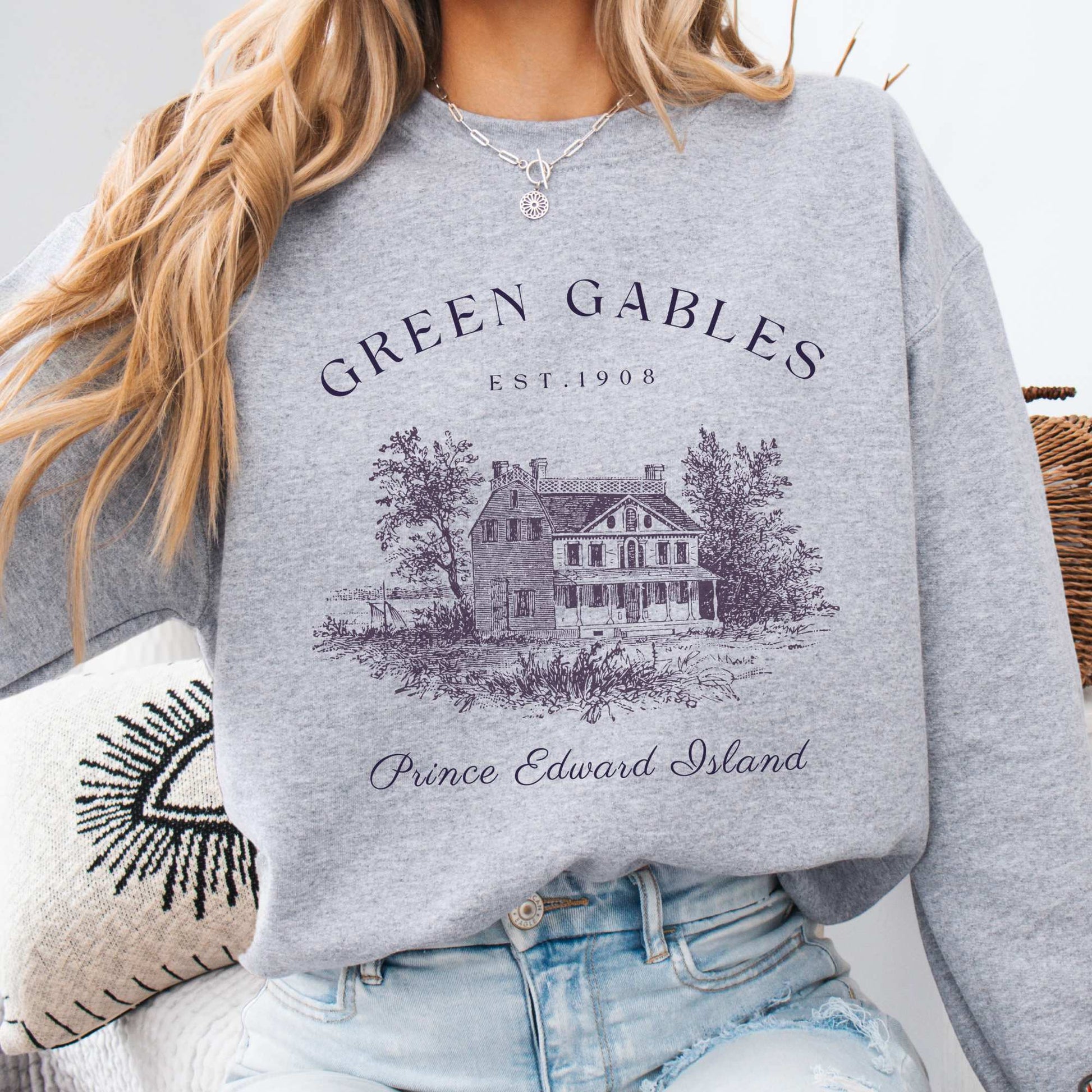Anne of Green Gables Prince Edward Island Sweatshirt Sport Grey / S Sweatshirt The Mystic Eden Bookish Book Lovers
