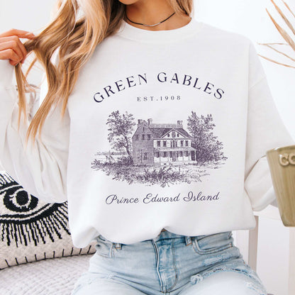 Anne of Green Gables Prince Edward Island Sweatshirt White / S Sweatshirt The Mystic Eden Bookish Book Lovers