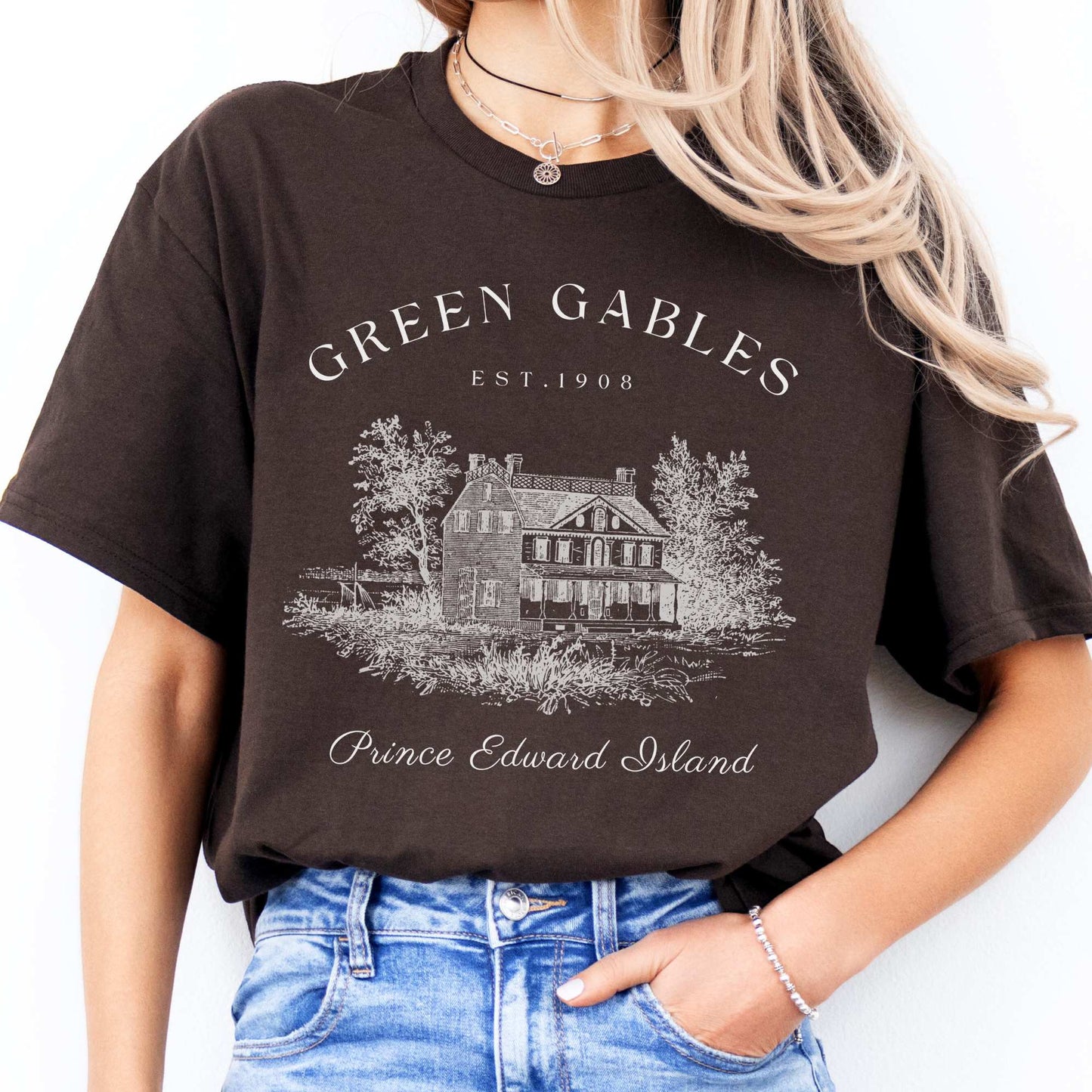 Anne of Green Gables Prince Edward Island T-Shirt Dark Chocolate / S T-Shirt The Mystic Eden Bookish Book Lovers