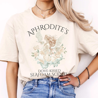 Aphrodite's Dove-Kissed Seafoam Scents Tee Natural / S T-Shirt The Mystic Eden Bookish Book Lovers