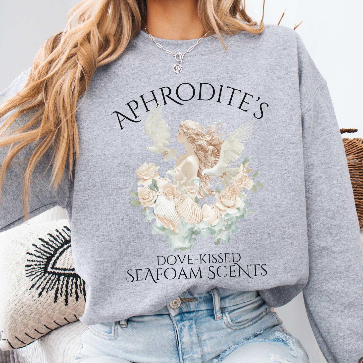 Aphrodite's Seafoam Scents Sweatshirt Sport Grey / S Sweatshirt The Mystic Eden Bookish Book Lovers