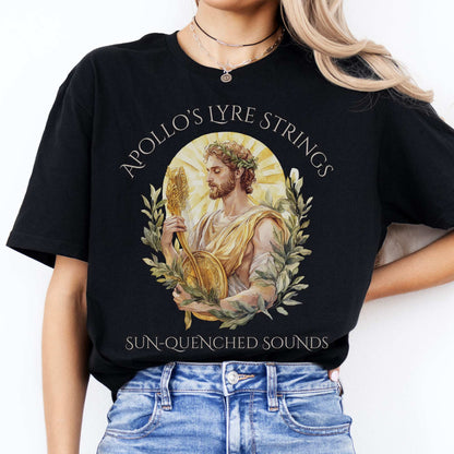 Apollo's Lyre Strings Shirt Black / S T-Shirt The Mystic Eden Bookish Book Lovers