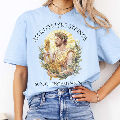 Apollo's Lyre Strings Shirt Light Blue / S T-Shirt The Mystic Eden Bookish Book Lovers