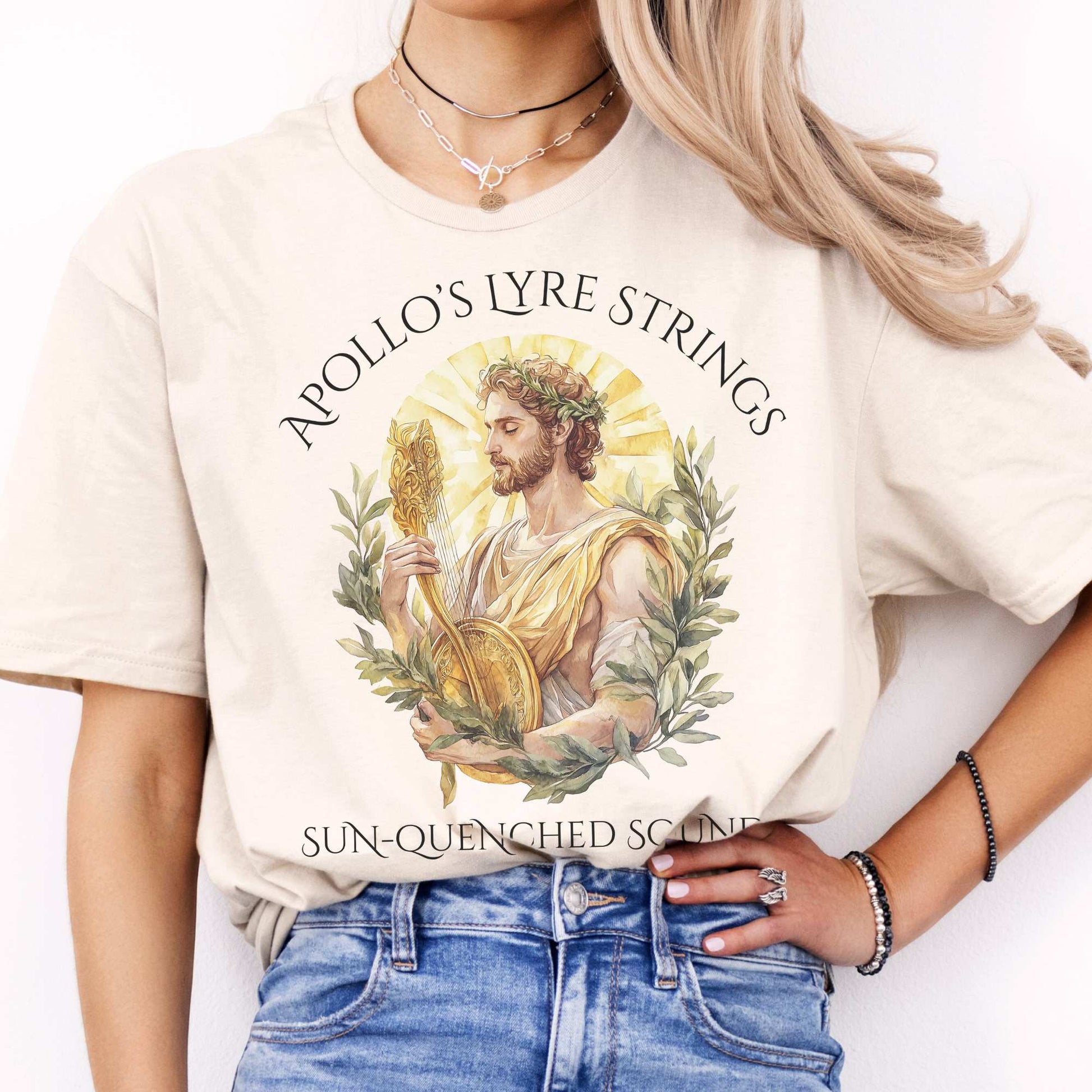 Apollo's Lyre Strings Shirt Natural / S T-Shirt The Mystic Eden Bookish Book Lovers