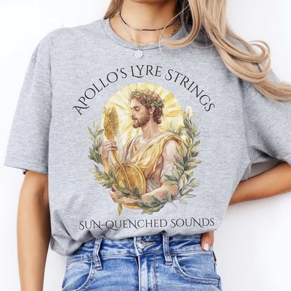 Apollo's Lyre Strings Shirt Sport Grey / S T-Shirt The Mystic Eden Bookish Book Lovers
