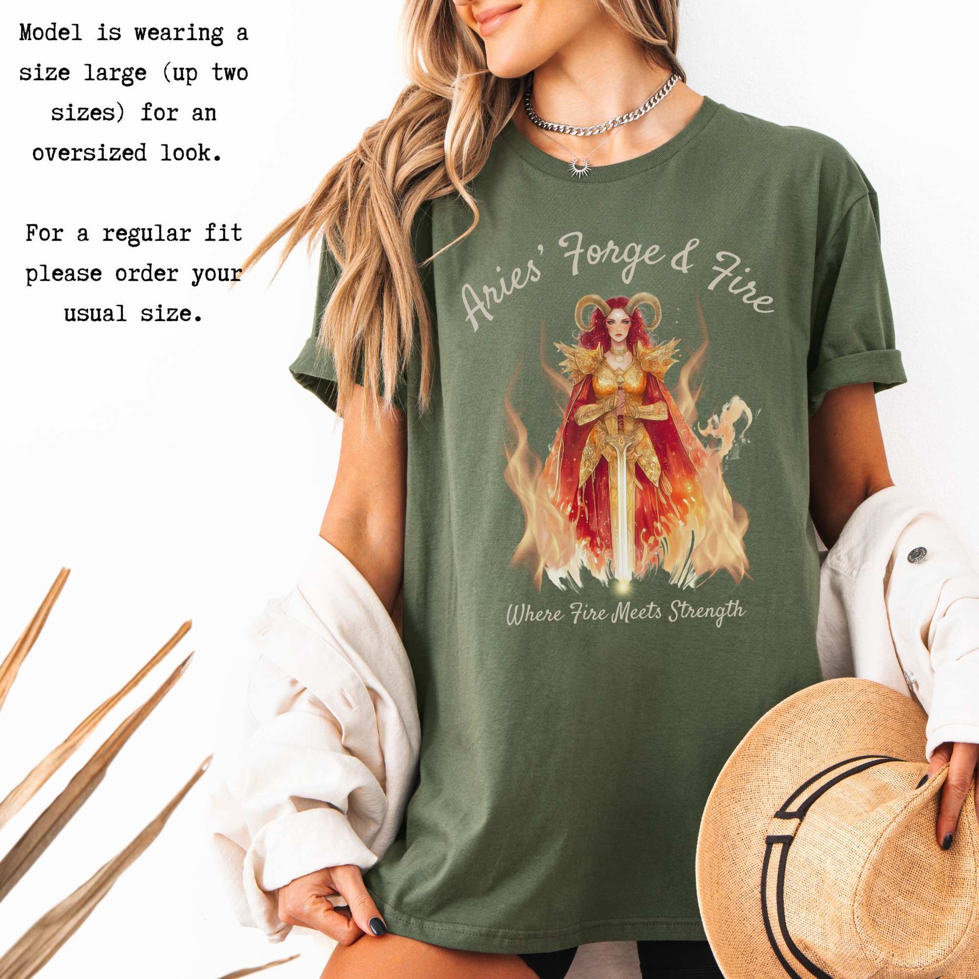 Aries' Forge & Fire Zodiac Shirt T-Shirt The Mystic Eden Bookish Book Lovers