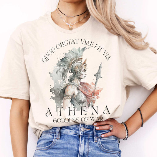 Athena Greek Mythology Shirt Natural / S T-Shirt The Mystic Eden Bookish Book Lovers
