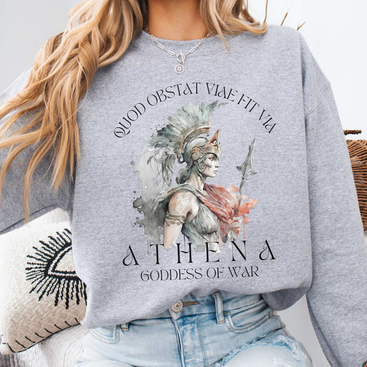 Athena Greek Mythology Sweatshirt Sport Grey / S Sweatshirt The Mystic Eden Bookish Book Lovers