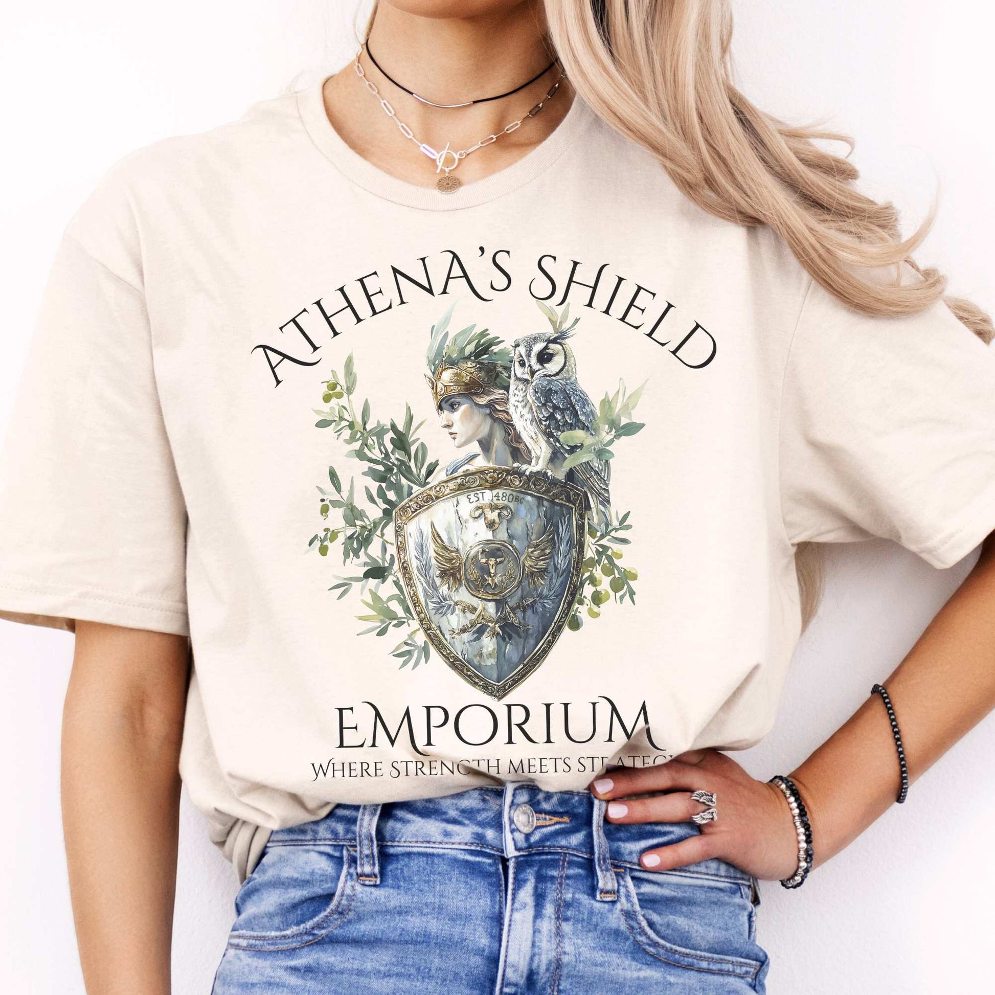 Athena's Shield Emporium Tee Natural / S T-Shirt The Mystic Eden Bookish Book Lovers