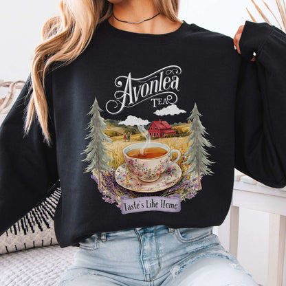 Avonlea Tea Anne of Green Gables Sweatshirt Black / S Sweatshirt The Mystic Eden Bookish Book Lovers