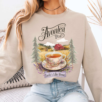 Avonlea Tea Anne of Green Gables Sweatshirt Sand / S Sweatshirt The Mystic Eden Bookish Book Lovers