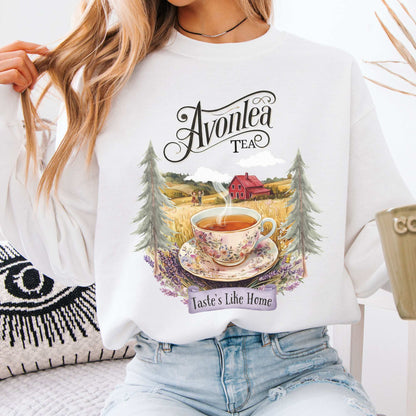 Avonlea Tea Anne of Green Gables Sweatshirt White / S Sweatshirt The Mystic Eden Bookish Book Lovers