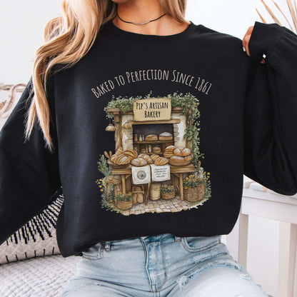 Baked To Perfection Since 1861 Pip's Artisan Bakery Great Expectations Sweatshirt Black / S Sweatshirt The Mystic Eden Bookish Book Lovers