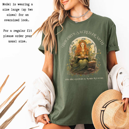 Brighid's Sacred Hearth T-Shirt – Celtic Goddess Tee T-Shirt The Mystic Eden Bookish Book Lovers