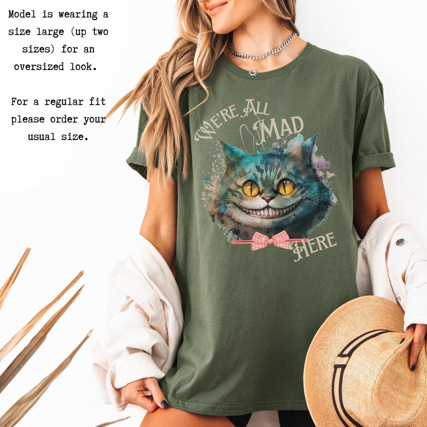 Cheshire Cat Alice in Wonderland T-Shirt T-Shirt The Mystic Eden Bookish Book Lovers