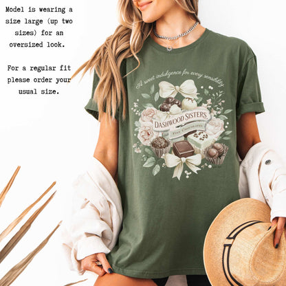 Dashwood Sisters Fine Chocolates Sense and Sensibility Jane Austen Shirt T-Shirt The Mystic Eden Bookish Book Lovers