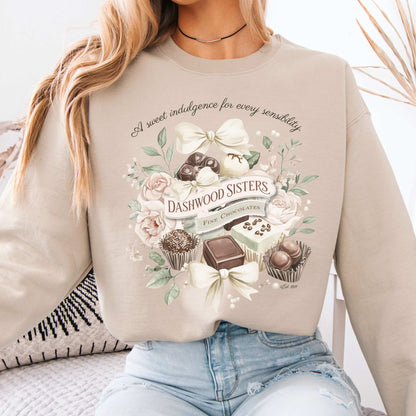 Dashwood Sisters Fine Chocolates Sweatshirt Sand / S Sweatshirt The Mystic Eden Bookish Book Lovers