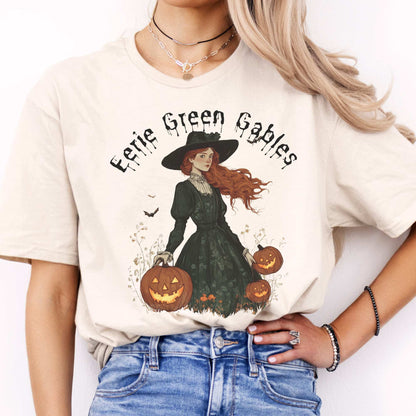 Eerie Green Gables Halloween Shirt Natural / S T-Shirt The Mystic Eden Bookish Book Lovers
