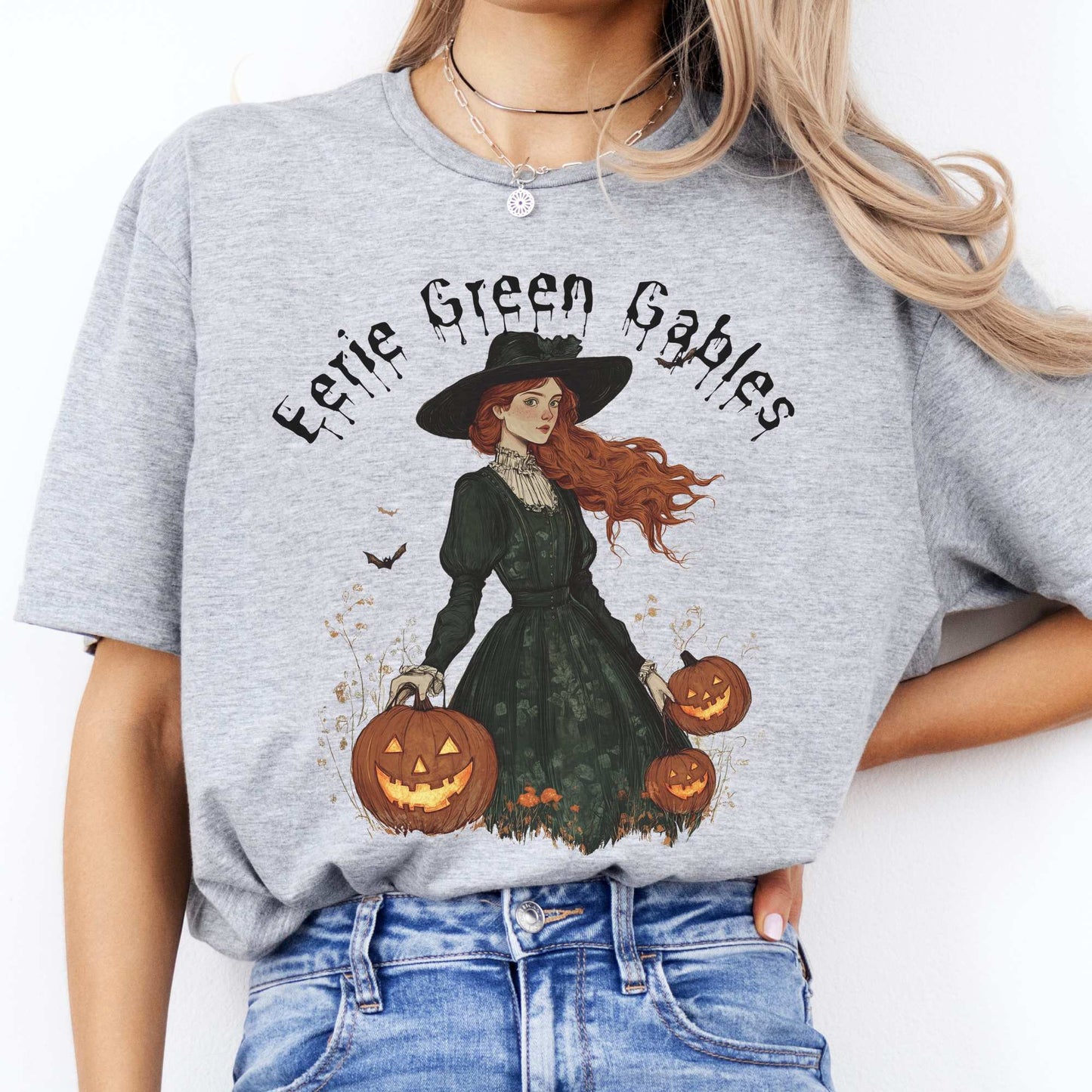 Eerie Green Gables Halloween Shirt Sport Grey / S T-Shirt The Mystic Eden Bookish Book Lovers