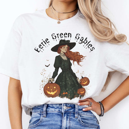 Eerie Green Gables Halloween Shirt White / S T-Shirt The Mystic Eden Bookish Book Lovers