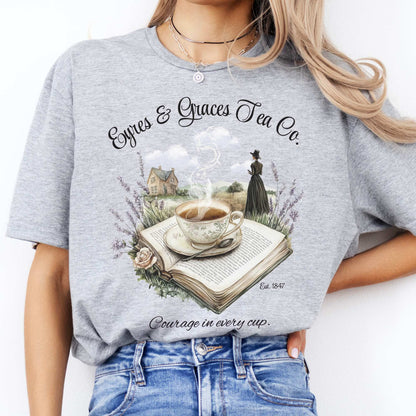 Eyres & Graces Tea Co Jane Eyre Shirt Sport Grey / S T-Shirt The Mystic Eden Bookish Book Lovers