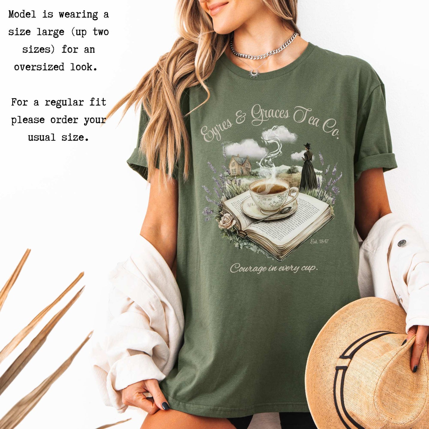 Eyres & Graces Tea Co Jane Eyre Shirt T-Shirt The Mystic Eden Bookish Book Lovers