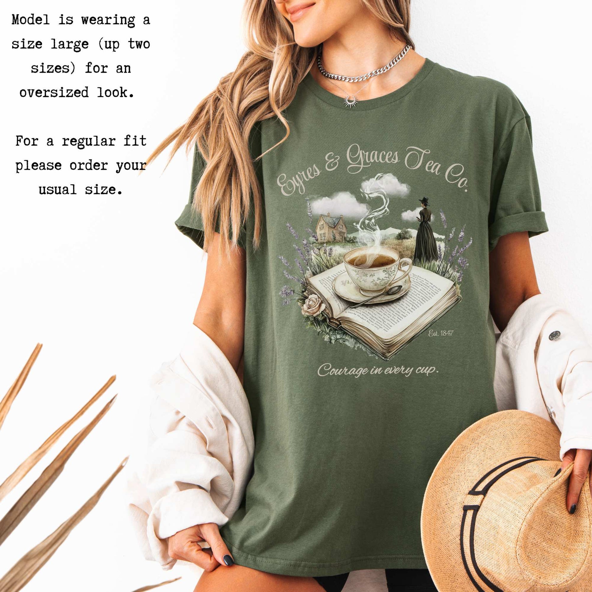 Eyres & Graces Tea Co Jane Eyre Shirt T-Shirt The Mystic Eden Bookish Book Lovers