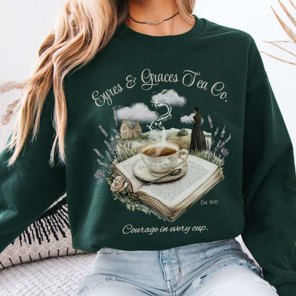Eyres & Graces Tea Co. Sweatshirt Forest Green / S Sweatshirt The Mystic Eden Bookish Book Lovers