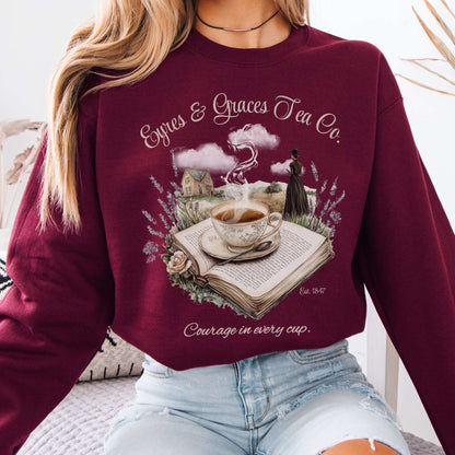 Eyres & Graces Tea Co. Sweatshirt Maroon / S Sweatshirt The Mystic Eden Bookish Book Lovers