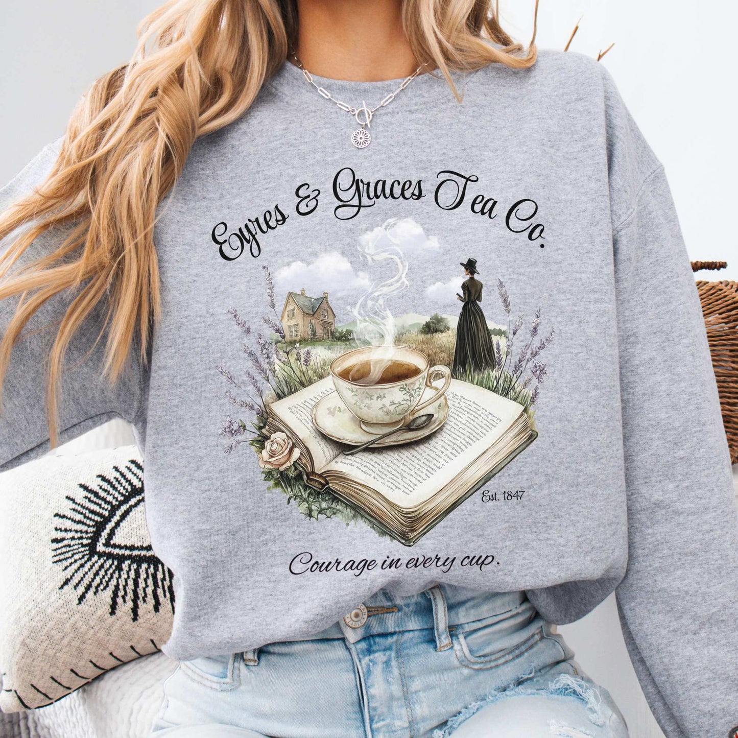 Eyres & Graces Tea Co. Sweatshirt Sport Grey / S Sweatshirt The Mystic Eden Bookish Book Lovers