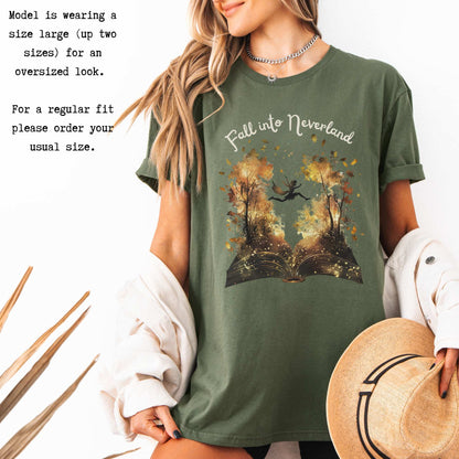 Fall into Neverland Tee T-Shirt The Mystic Eden Bookish Book Lovers