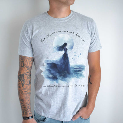 For the moon beams Without Bringing Me Dreams Annabel Lee Edgar Allan Poe Shirt T-Shirt The Mystic Eden Bookish Book Lovers