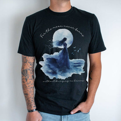 For the moon beams Without Bringing Me Dreams Annabel Lee Edgar Allan Poe Shirt T-Shirt The Mystic Eden Bookish Book Lovers
