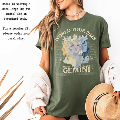 Gemini Concert T-Shirt - Zodiac World Tour 2025 Shirt T-Shirt The Mystic Eden Bookish Book Lovers