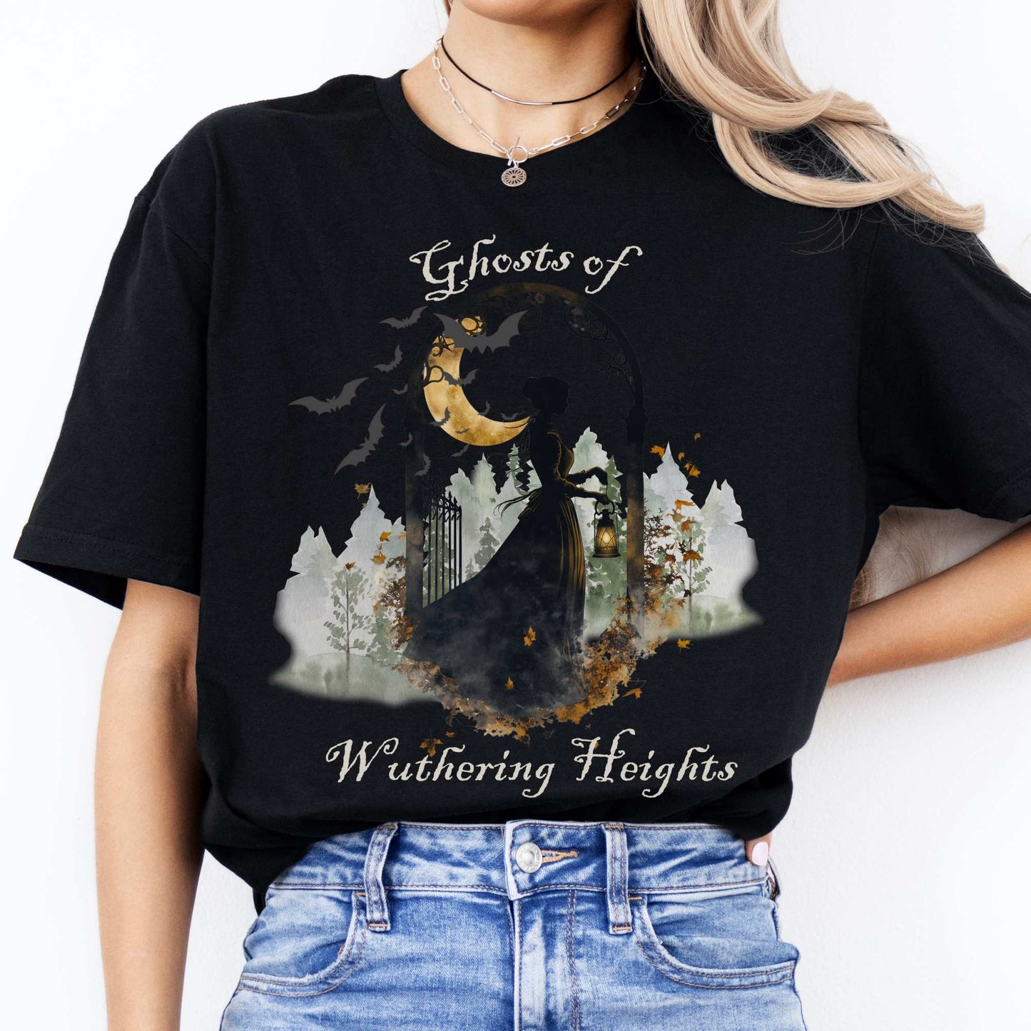 Ghosts of Wuthering Heights Halloween Shirt Black / S T-Shirt The Mystic Eden Bookish Book Lovers
