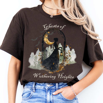 Ghosts of Wuthering Heights Halloween Shirt Dark Chocolate / S T-Shirt The Mystic Eden Bookish Book Lovers