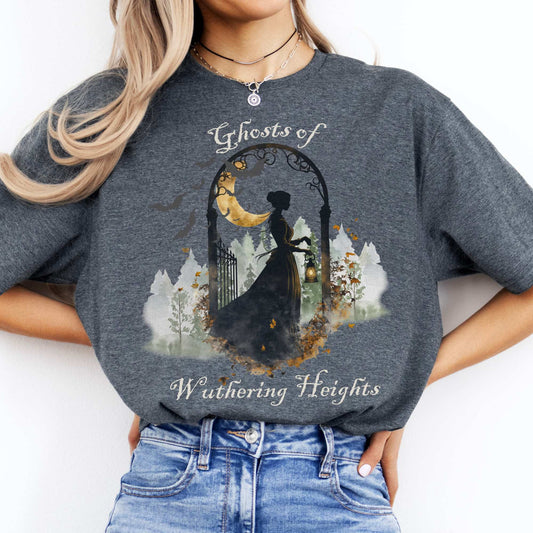 Ghosts of Wuthering Heights Halloween Shirt Dark Heather / S T-Shirt The Mystic Eden Bookish Book Lovers