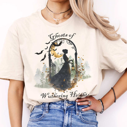 Ghosts of Wuthering Heights Halloween Shirt Natural / S T-Shirt The Mystic Eden Bookish Book Lovers