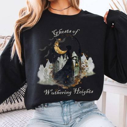 Ghosts of Wuthering Heights Halloween Sweatshirt Black / S Sweatshirt The Mystic Eden Bookish Book Lovers
