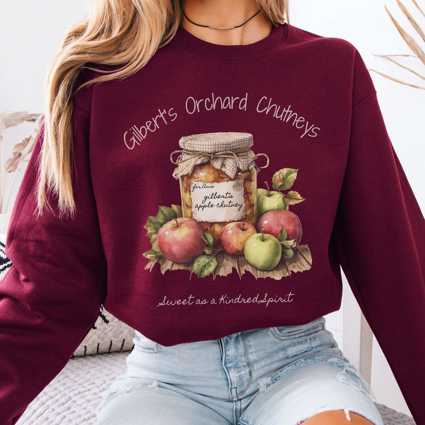 Gilbert's Orchard Chutneys Sweatshirt Maroon / S Sweatshirt The Mystic Eden Bookish Book Lovers